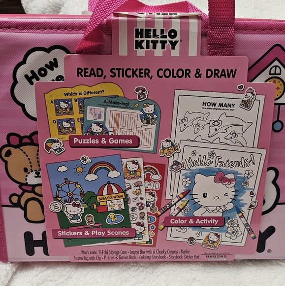 Hello Kitty Carry All Color Activity Art&Crafts Hobbies Kids Travel Gifts - Picture 13 of 14